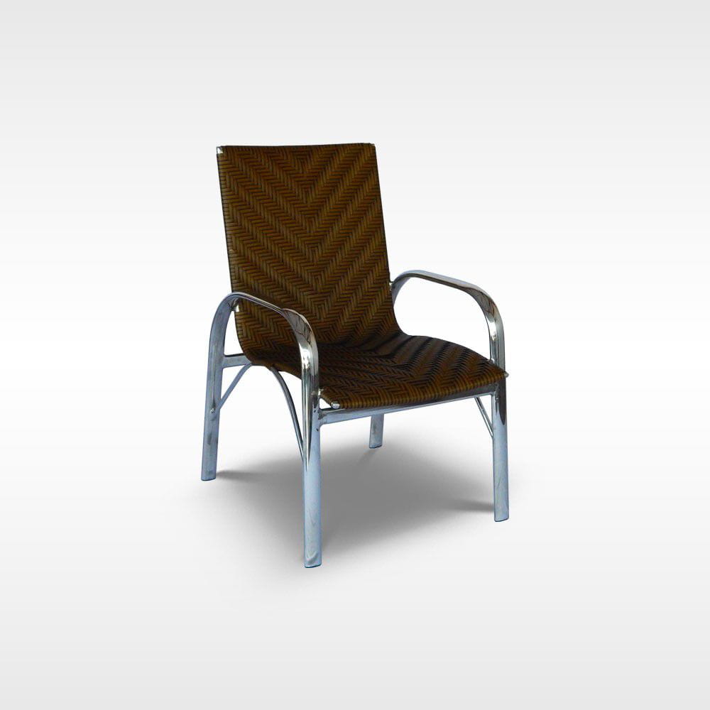 Cadeira de Fibra Sintética e Alumínio Alphaville Panero
